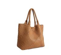 SHBHWS Handwoven Nylon Women's Bag Crossbody Basket Style Armhole Casual Versatile Handheld Soft Single Strap for Women(Brown)