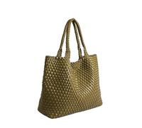 SHBHWS Handwoven Nylon Women's Bag Crossbody Basket Style Armhole Casual Versatile Handheld Soft Single Strap for Women(Grass green)