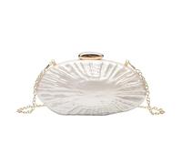 SHBHWS Shell Purse Luxury Marble Irregular Pattern Bag Gold Chain Handle Fashion Vacation Hand-held Crossbody For Wedding Party, Dinner Party(Shell color)