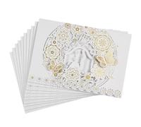 SHBHWS Wedding Invitations Card 10pcs/pack 3D Butterfly Wedding Invitation Cards Flower Bride Groom Hollow Out Shiny Pearl Paper Card Holders Personalised Wedding Invitations(10pcs White Card)