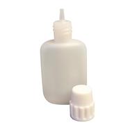 SHC Web 1 x 30ml Oval Dropper Bottle with Pointed Tip for Liquid Glue/Paint/Ink/Oil/Varnish - Slim and Refillable - Squeezy Thick Plastic