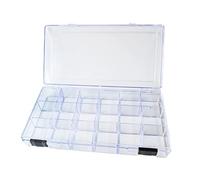 SHC Web Clear 18 Compartment Storage Box - Beads/Jewellery/Craft/Embroidery/Gaming/Small Parts - Plastic Organiser Case