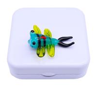 SHC Web Mini Dragonfly in Gift Tin - Cute Little Glass Animal Figurine - Handmade Ornament