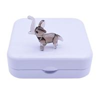 SHC Web Mini Elephant in Gift Tin - Cute Little Glass Animal Figurine - Handmade Ornament