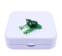 SHC Web Mini Frog in Gift Tin - Cute Little Glass Animal Figurine - Handmade Ornament