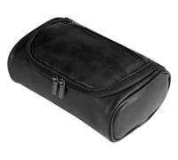 Shcnlery Personalized Toiletry Bag for Men,Premium Quality Durable and Stylish Travel Organizer for Travel, Grooming and Personal Care,Waterproof Leather Dopp Kit Gifts for Men, Black, S, Simple and