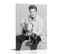 SHCOND Elvis Presley Poster Decoration Vibrant High-end Wall Posters Retro Room Decorations Classic Art Posters Suitable For Teenagers Living Rooms BedroomsFrame-style16x24inch(40x60cm)
