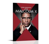SHCOND Malcolm X Poster Decoration Vibrant High-end Wall Posters Retro Room Decorations Classic Art Posters Suitable For Teenagers Living Rooms BedroomsFrame-style16x24inch(40x60cm)