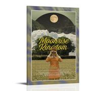 SHCOND Moonrise Kingdom Poster Decoration Vibrant High-end Wall Posters Retro Room Decorations Classic Art Posters Suitable For Teenagers Living Rooms BedroomsFrame-style20x30inch(50x75cm)