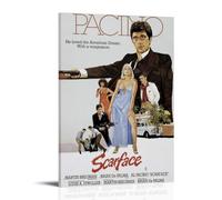 SHCOND Scarface Poster Decoration Vibrant High-end Wall Posters Retro Room Decorations Classic Art Posters Suitable For Teenagers Living Rooms BedroomsFrame-style12x18inch(30x45cm)