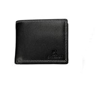 SHDESIGN Kings Genuine Leather Wallet Men 7debit/Credit Card Slot 3 Transparent ID Card Slot Men Black, Jet Black, Classic, Jet Black, Classic