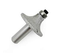 SHDIATOOL 1/2 Inch Shank Round-Over Router Bits 15MM Radius Corner Rounding Edge-Forming Marble Granite Quartz Stone