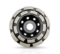 SHDIATOOL 1PK Sintered Diamond Grinding Cup Wheel for Concrete Block Construction material (Double Row, 115mm)