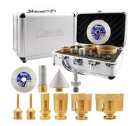 SHDIATOOL Diamond Core Drill Bits M14 Thread Hole Saw 6/6/20/35/50/68/50mm Diamond Chamfer Bits/20mm Finger Bits/Triangle Shank Adapter/115MM Cutting disc for Porcelain Tile Ceramic Granite Marble