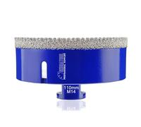 SHDIATOOL Diamond Core Drill Bits tile Hole Cutter Tool Hole Saw with M14 Thread for Porcelain Tile Marble Ceramic Granite, 110mm drill bit