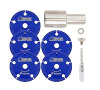 SHDIATOOL Diamond Cut-off Wheel 40MM, M14 Flange, 1MM Thickness, with Screwdriver Suitable for Metal, Iron, Marble, Granite, Masonry，5pcs