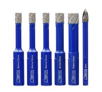 SHDIATOOL Diamond Drill Bits 6/6/6/8/10MM,with Carbide Tip Drill 6mm,Core Bits with Triangle Shank Hole Saw Cutter for Porcelain Tile Marble Ceramic Granite,Dry Wetting Drilling, 6pcs Total