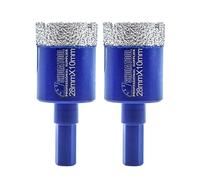 SHDIATOOL Diamond Drill Core Bits 2PC 28mm Triangle Shank Hole Saw for Porcelain Tile Marble Ceramic Granite
