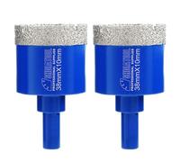 SHDIATOOL Diamond Drill Core Bits 2PC 38mm Triangle Shank Hole Saw for Porcelain Tile Marble Ceramic Granite