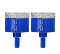 SHDIATOOL Diamond Drill Core Bits 2PC 45mm Triangle Shank Hole Saw for Porcelain Tile Marble Ceramic Granite