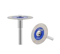 SHDIATOOL Diamond Glass Cutting Disc, 40mm Mini Diamond Saw Blades with 6mm Shank for Tile Ceramic Porcelain Marble Granite Artificial Stone on Drill Machine Pack of 2