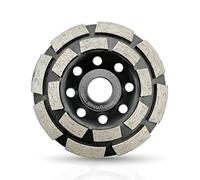 SHDIATOOL Diamond Grinding Cup Wheel 100mm Double Row for Marble Concrete Masonry Granite