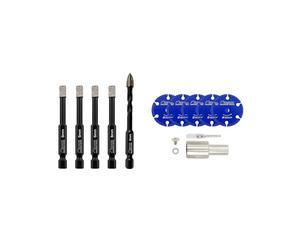 SHDIATOOL Porcelain Tile Diamond Drill Bits, 4pcs 6mm and SHDIATOOL Diamond Cut-off Wheel 50MM, M14 Flange