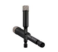 SHDIATOOL Quick-fit Shank Diamond Drilling Bits Dry Drill Granite Marble Concrete Tile Ceramic Glass Hard Plastic Vaccum Brazed Pack of 2(Diameter 12mm)