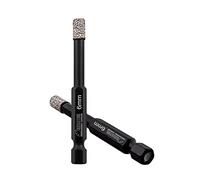SHDIATOOL Quick-fit Shank Diamond Drilling Bits Dry Drill Granite Marble Concrete Tile Ceramic Glass Hard Plastic Vaccum Brazed Pack of 2（Diameter 6mm）