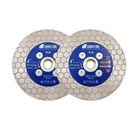 SHDIATOOL Tile Diamond Saw Blade Cutting Disc Wheel 4in/105mm M14 Thread Double Side Cutting and Grinding Porcelain Tile Granite Marble Ceramic Masonry,2pcs