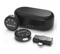 SHDKJXH Wireless Lavalier Microphone with Noise Cancelling, Mic for Android, Wireless mics for Video Recording Interview Podcast Vlog, Mini Microphone for YouTube Tiktok, 60H Battery Life