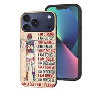 SHDYQXSB Compatible for iPhone 17 Pro Case, Softball Quote Sport Player Baseball Protective Slim Soft TPU Shockproof Phone Case