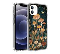 SHDYQXSB Phone Case for iPhone 11, Moonlight Mushrooms Daisy Thrive Designed for Shockproof Soft TPU Clear Case
