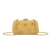 She & Bags Women's Embellished Hard Shell Clutch Structured Evening Handbag Patterned Metallic Frame Elegant Formal Party Purse Wedding Bridal Prom Accessory