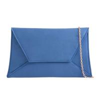 She & Bags Women's Faux Suede Envelope Clutch Elegant Formal Evening Handbag Metallic Chain Crossbody Minimalist Party Purse Wedding Bridal Prom Accessory