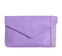 She & Bags Women's Faux Suede Envelope Clutch Soft Texture Elegant Formal Evening Bag Sleek Handbag Cocktail Party Purse Wedding Bridal Prom Accessory