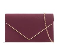 She & Bags Women's Pebbled Formal Clutch Bag Elegant Textured Handbag Glossy Finish Detachable Chain Purse for Wedding Bridal Party Cocktail Prom Evening Events