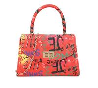 She & Bags Women's Quilted Structured Handbag Textured Top Handle Purse Elegant Fashion Shoulder Bag for Wedding Party Prom Cocktail Formal Events and Special Occasions (Red)