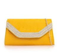 She & Bags Women's Rhinestone Envelope Evening Clutch Bag Sparkling Crystal Formal Handbag Detachable Chain Shoulder Purse for Wedding Bridal Prom Party Gala Night Out
