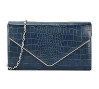 She & Bags Women's Textured Envelope Clutch Bag Metallic Trim Formal Handbag Detachable Chain Shoulder Purse Exotic Pattern for Wedding Bridal Party Cocktail Prom Evening Events