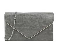 She & Bags Women's Textured Envelope Clutch Bag Metallic Trim Formal Handbag Detachable Chain Shoulder Purse Exotic Pattern for Wedding Bridal Party Cocktail Prom Evening Events