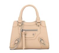 She & Bags Women's Textured Studded Handbag Chic Shoulder Bag Metallic Hardware Small Designer Purse Premium Synthetic Leather Pocketbook for Everyday Travel Party