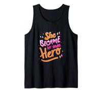She Became Her Own Hero Women Empowerment Girl Power Tank Top