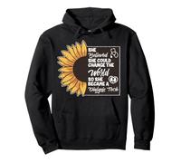 She Believed She Could Dialysis Tech Cute CCHT Sunflower Pullover Hoodie
