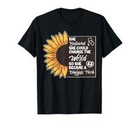She Believed She Could Dialysis Tech Cute CCHT Sunflower Value Graphic T-Shirt, Men, Black, S