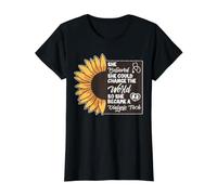 She Believed She Could Dialysis Tech Cute CCHT Sunflower Value Graphic T-Shirt, Women, Black, S