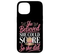 She Believed She Could Score So She Did Volleyball Case for iPhone 15