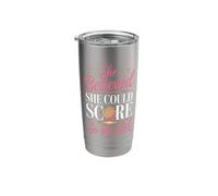 She Believed She Could Score So She Did Volleyball Stainless Steel Insulated Tumbler