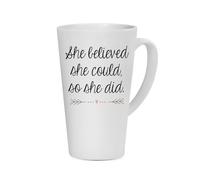 She Believed She Could So She Did, Congratulations Gifts, Women Gift,Ceramic Coffee, Tea Mug, Latte Mug. (17oz)