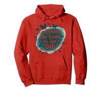 She Believed She Could So She Did Inspirational Quote Pullover Hoodie, Adult Unisex, Red, Large